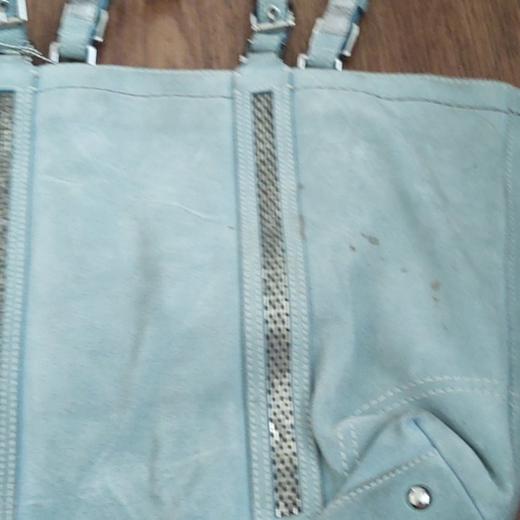 Coach blue suede bag - Picture 2 of 3